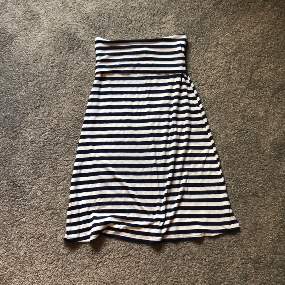 Stretch A-line foldover skirt